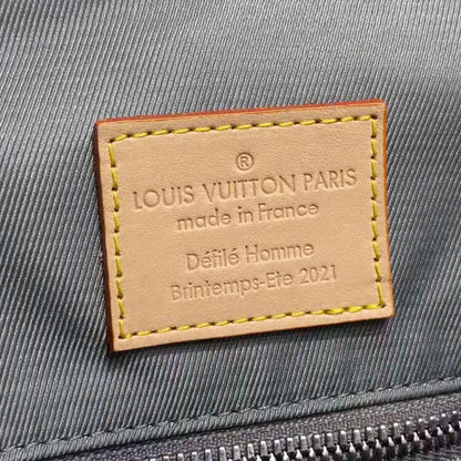 Louis Vuitton LV Unisex Christopher PM Backpack Monogram Mirror Coated Canvas Natural Cowhide