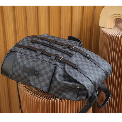 Louis Vuitton LV Unisex Christopher PM Damier Graphite Canvas Grey Body Flap Opening