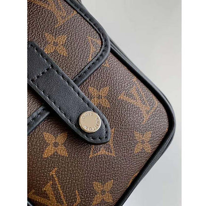 Louis Vuitton LV Unisex Christopher Wearable Wallet Monogram Macassar Coated Canvas