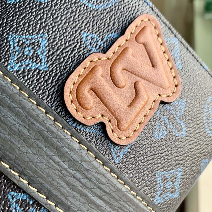 Louis Vuitton LV Unisex City Keepall Bag Blue Monogram Coated Canvas
