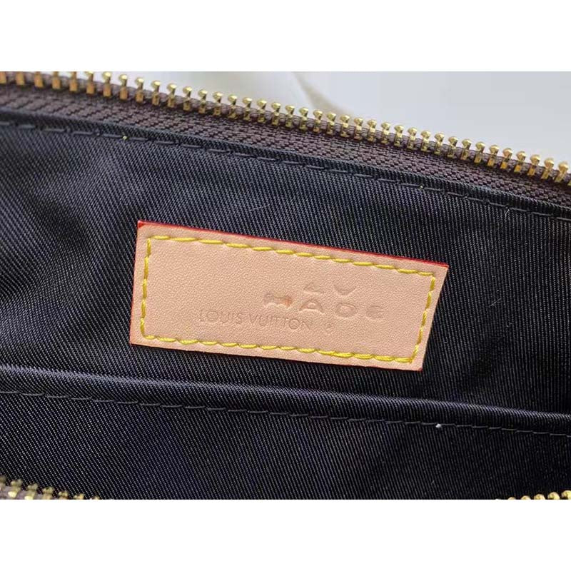 Louis Vuitton LV Unisex City Keepall Bag Monogram Stripes Brown Coated Canvas