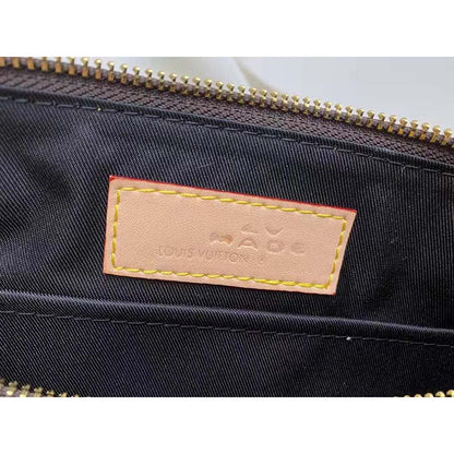 Louis Vuitton LV Unisex City Keepall Bag Monogram Stripes Brown Coated Canvas