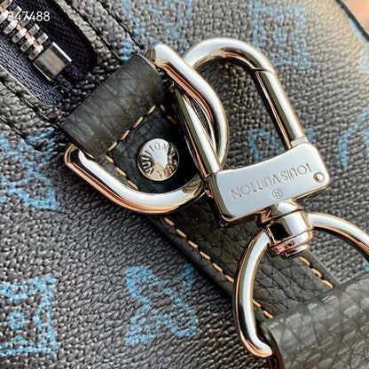 Louis Vuitton LV Unisex City Keepall Blue Monogram Coated Canvas Cowhide