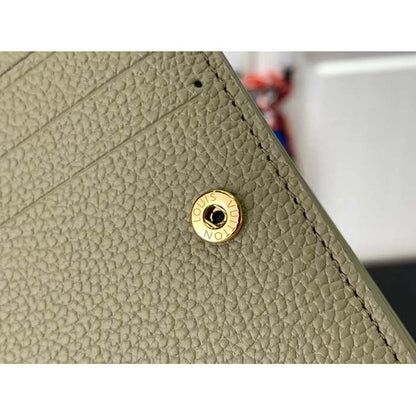 Louis Vuitton LV Unisex Cléa Wallet Cream Monogram Empreinte Embossed Supple Grained Cowhide Leather