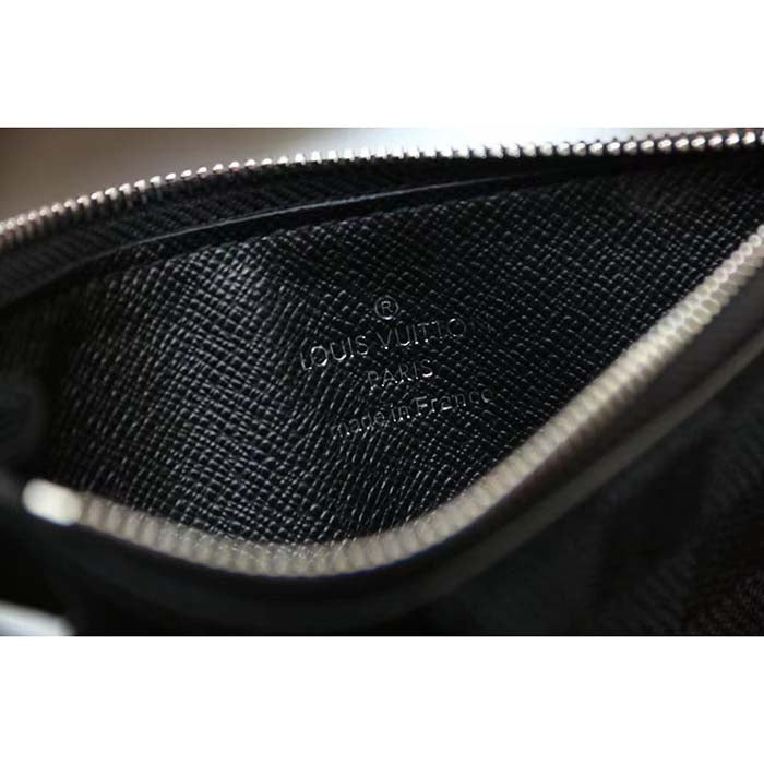 Louis Vuitton LV Unisex Coin Card Holder Damier Graphite Coated Canvas Cowhide Leather