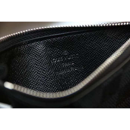 Louis Vuitton LV Unisex Coin Card Holder Damier Graphite Coated Canvas Cowhide Leather
