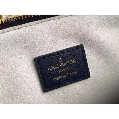 Louis Vuitton LV Unisex Coussin PM Handbag Navy Blue Denim-Printed Lambskin