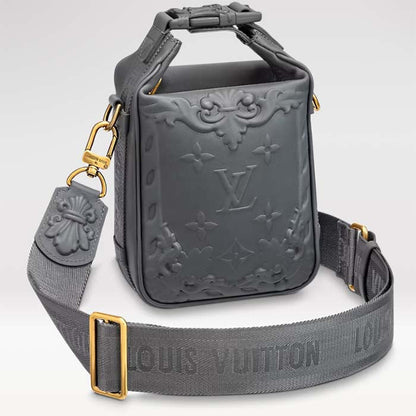 Louis Vuitton LV Unisex Cruiser Messenger Dark Shadow Gray Calf Leather