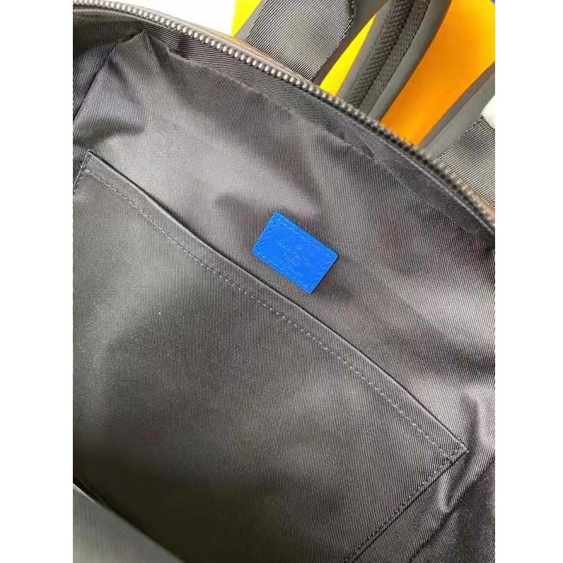 Louis Vuitton LV Unisex Dean Backpack Blue Monogram Macassar Coated Canvas Cowhide Leather