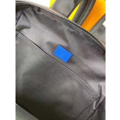 Louis Vuitton LV Unisex Dean Backpack Blue Monogram Macassar Coated Canvas Cowhide Leather