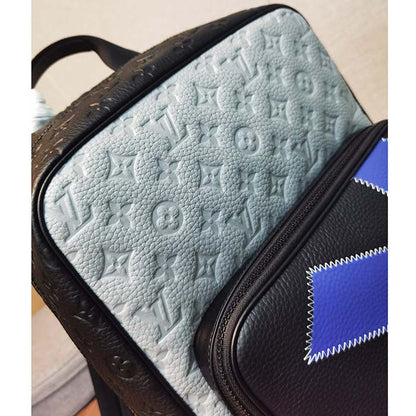 Louis Vuitton LV Unisex Dean Backpack Gray Taurillon Cowhide Leather