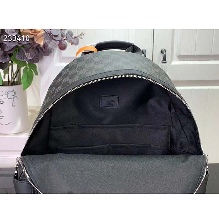 Louis Vuitton LV Unisex Discovery Backpack PM Damier Graphite Coated Canvas Cowhide Leather