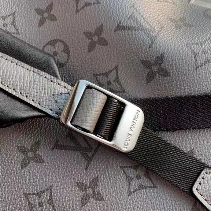 Louis Vuitton LV Unisex Discovery Backpack PM Gunmetal Gray Monogram Coated Canvas
