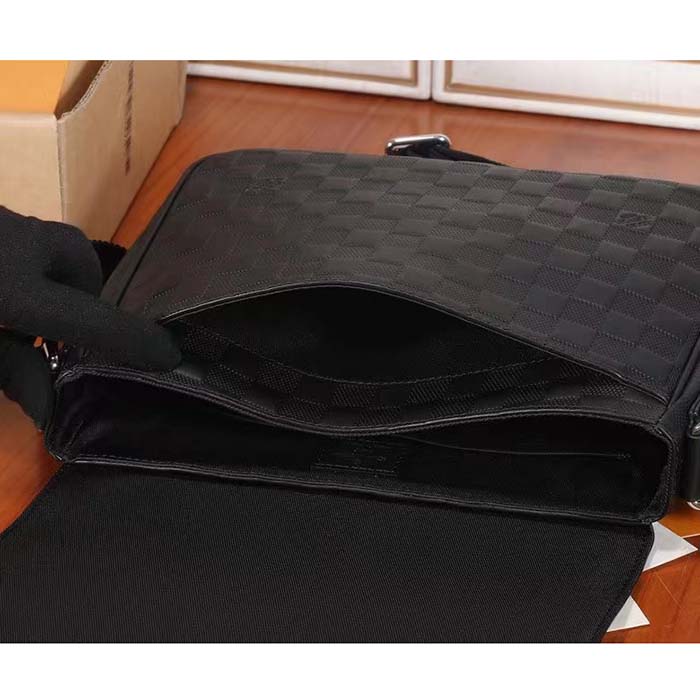 Louis Vuitton LV Unisex District PM Bag Black Damier Infini Cowhide Leather