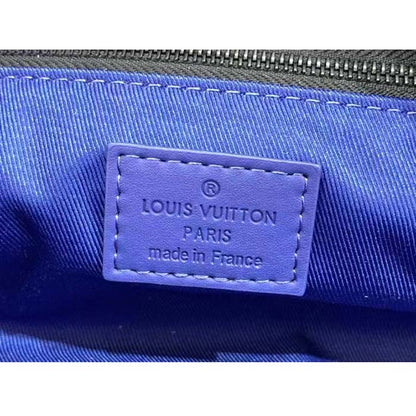 Louis Vuitton LV Unisex Dopp Kit Racing Blue Embossed Taurillon Monogram Cowhide Leather