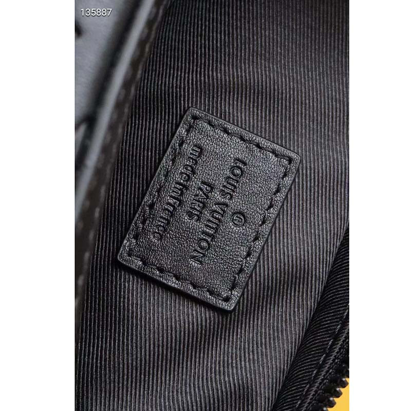 Louis Vuitton LV Unisex Duo Messenger Black Monogram Shadow Calf Leather