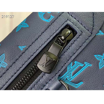 Louis Vuitton LV Unisex Duo Slingbag Navy River Blue Calf Leather