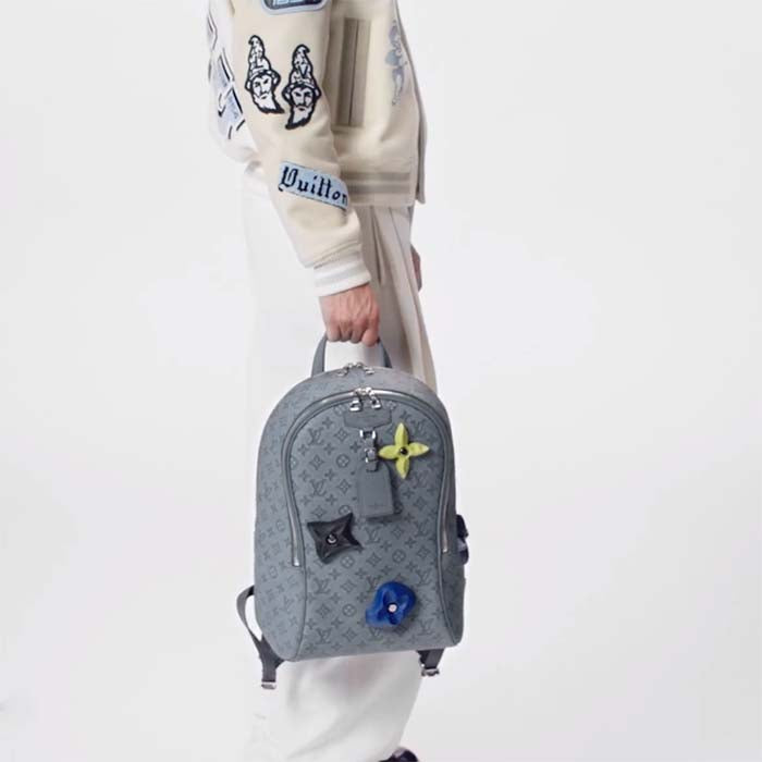 Louis Vuitton LV Unisex Ellipse Backpack Granite Taurillon Monogram Embossed Cowhide Leather