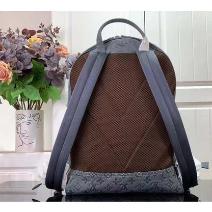 Louis Vuitton LV Unisex Ellipse Backpack Granite Taurillon Monogram Embossed Cowhide Leather