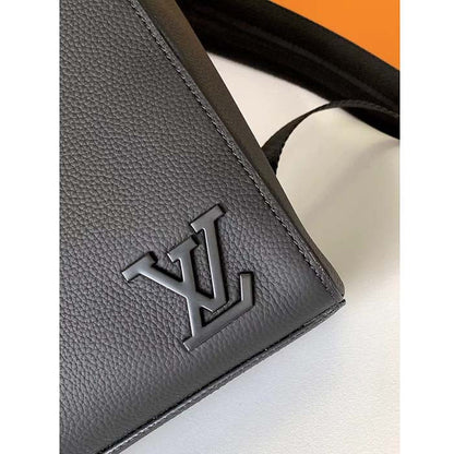 Louis Vuitton LV Unisex Fastline Backpack Black Cowhide Leather Textile Lining