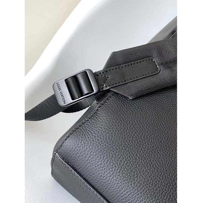 Louis Vuitton LV Unisex Fastline Backpack Black Cowhide Leather Textile Lining