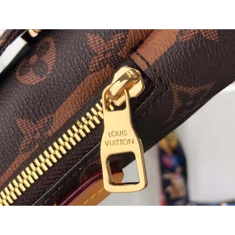 Louis Vuitton LV Unisex Flap Double Phone Pouch Monogram Stripes Brown Coated canvas