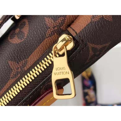 Louis Vuitton LV Unisex Flap Double Phone Pouch Monogram Stripes Brown Coated canvas