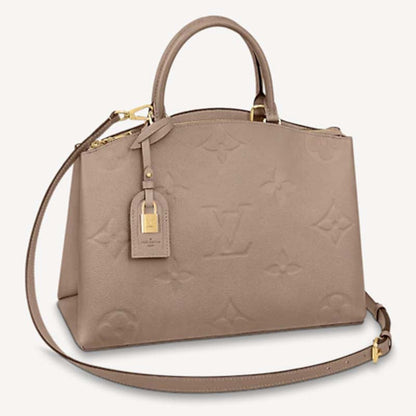 Louis Vuitton LV Unisex Grand Palais Tote Gray Monogram Embossed Grained Cowhide Leather