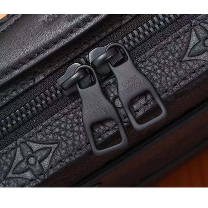 Louis Vuitton LV Unisex Handle Soft Trunk Black Taurillon Monogram Calf Leather