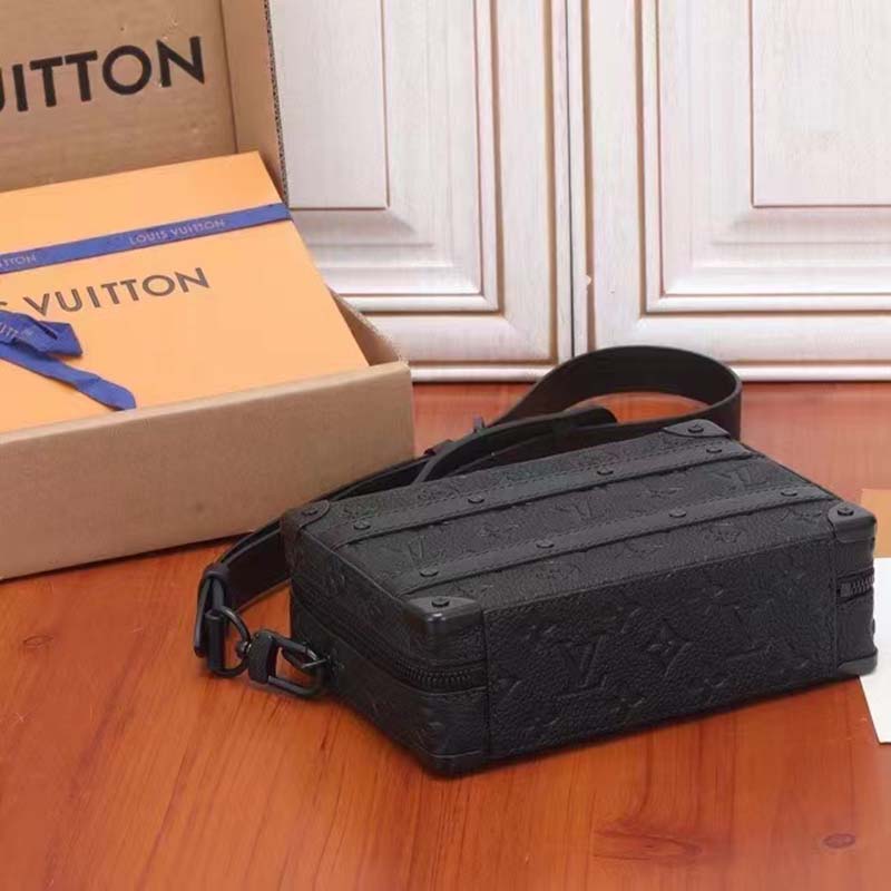 Louis Vuitton LV Unisex Handle Soft Trunk Black Taurillon Monogram Calf Leather