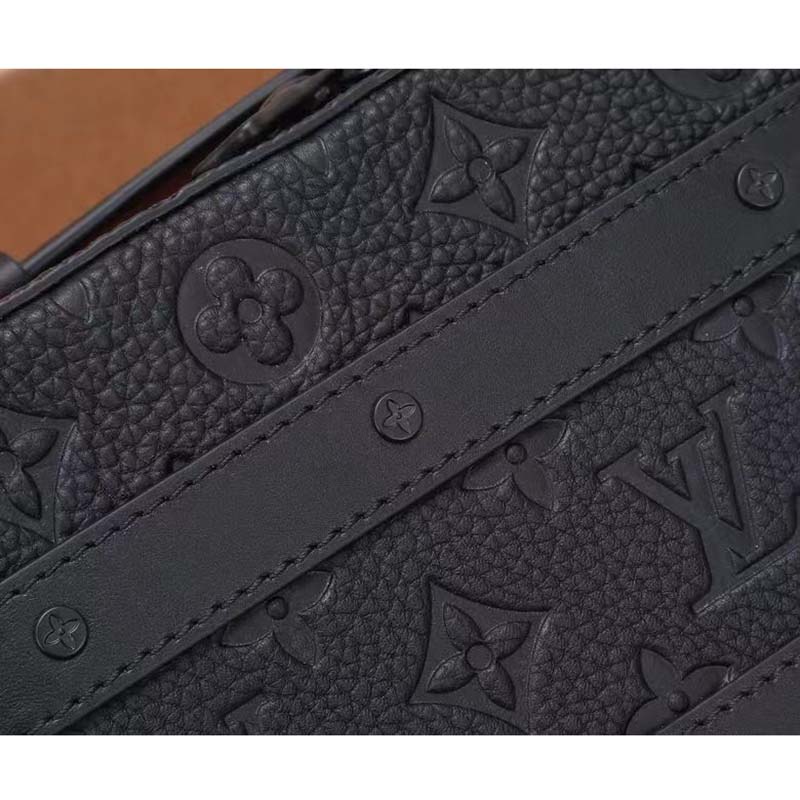 Louis Vuitton LV Unisex Handle Soft Trunk Black Taurillon Monogram Calf Leather