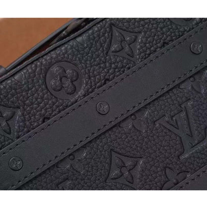Louis Vuitton LV Unisex Handle Soft Trunk Black Taurillon Monogram Calf Leather