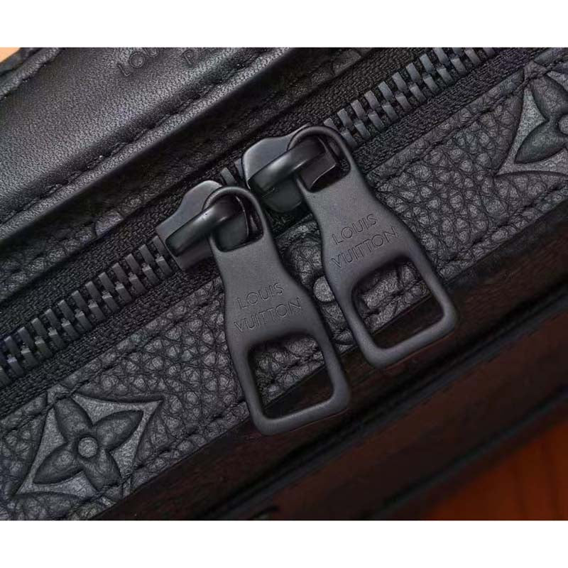 Louis Vuitton LV Unisex Handle Soft Trunk Black Taurillon Monogram Calf Leather