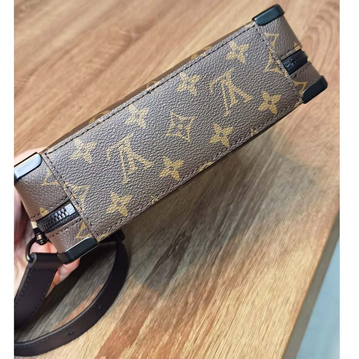Louis Vuitton LV Unisex Handle Soft Trunk Monogram Macassar Coated Canvas Cowhide Leather