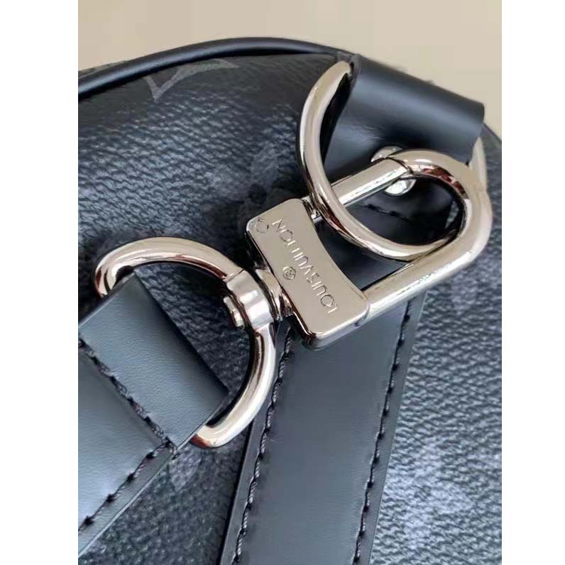 Louis Vuitton LV Unisex Keepall Bandoulière 45 Travel Bag Grey Coated Canvas Cowhide