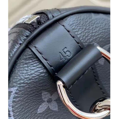 Louis Vuitton LV Unisex Keepall Bandoulière 45 Travel Bag Grey Coated Canvas Cowhide