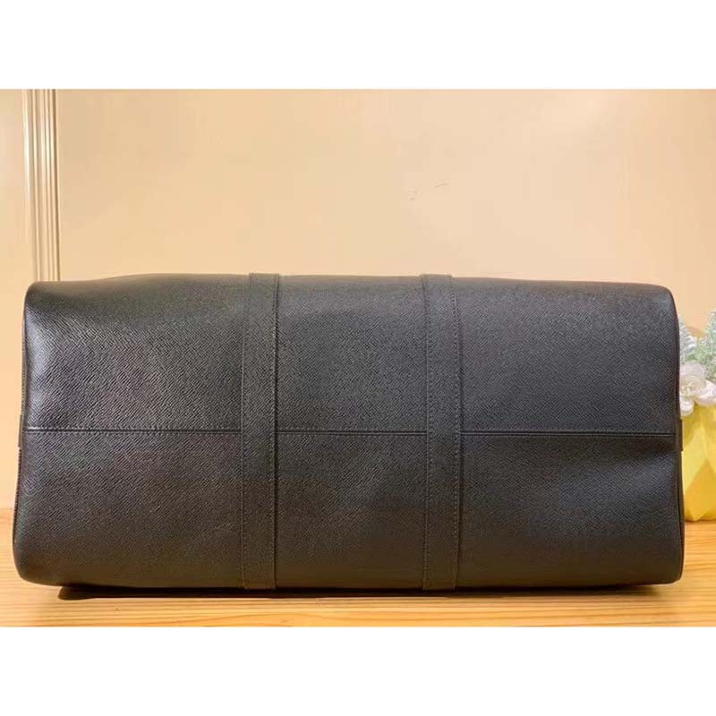 Louis Vuitton LV Unisex Keepall Bandoulière 50 Bag Black Ultra-Soft Taiga Leather