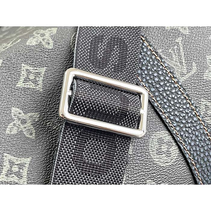 Louis Vuitton LV Unisex Keepall Bandoulière 50 Dark Green Monogram Coated Canvas Cowhide