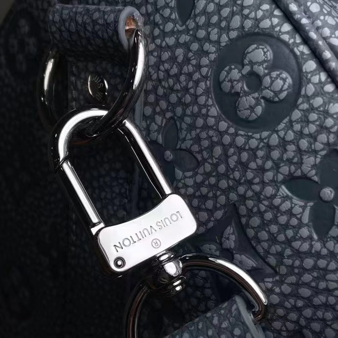 Louis Vuitton LV Unisex Keepall Bandoulière 50 Granite Taurillon Monogram Embossed Cowhide Leather
