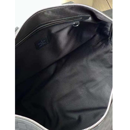 Louis Vuitton LV Unisex Keepall Bandoulière 50 Travel Bag Black Graphite Damier Infini Cowhide