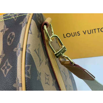 Louis Vuitton LV Unisex Keepall Bandoulière 50 Travel Bag Brown Canvas