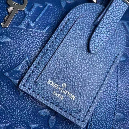 Louis Vuitton LV Unisex Keepall Bandoulière 50 Weekend Bag Denim Blue Cowhide Leather