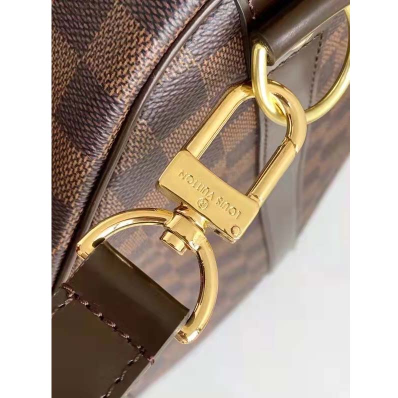 Louis Vuitton LV Unisex Keepall Bandoulière 55 Brown Coated Canvas Cowhide Leather