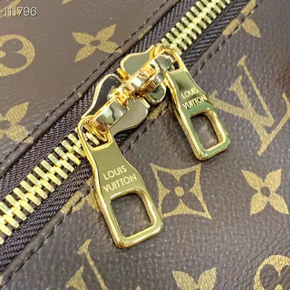 Louis Vuitton LV Unisex Keepall Trio Pocket Travel Bag Brown Monogram Canvas