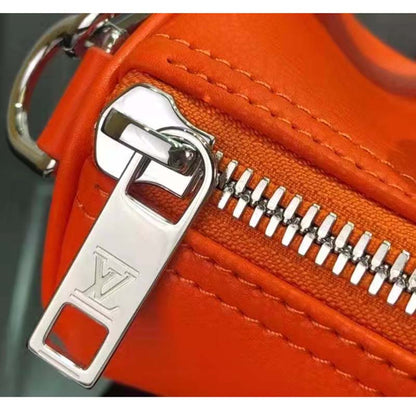 Louis Vuitton LV Unisex Keepall XS Orange Aerogram Cowhide Leather Textile Lining