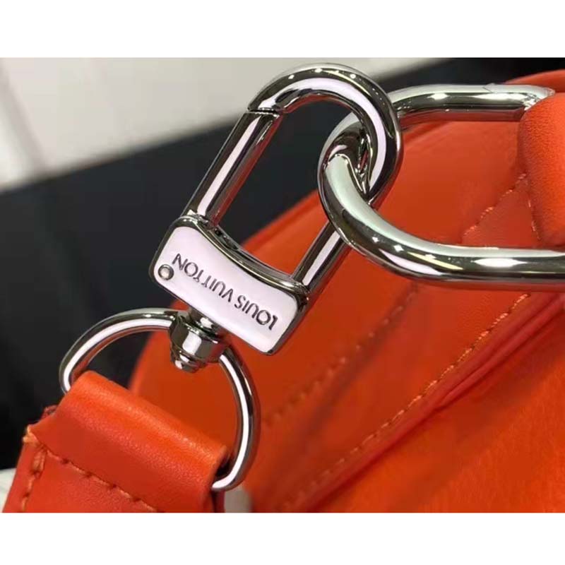 Louis Vuitton LV Unisex Keepall XS Orange Aerogram Cowhide Leather Textile Lining
