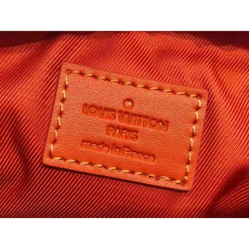 Louis Vuitton LV Unisex Keepall XS Orange Aerogram Cowhide Leather Textile Lining