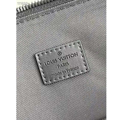 Louis Vuitton LV Unisex Lock It Tote Bag Black Grained Calf Cowhide Leather