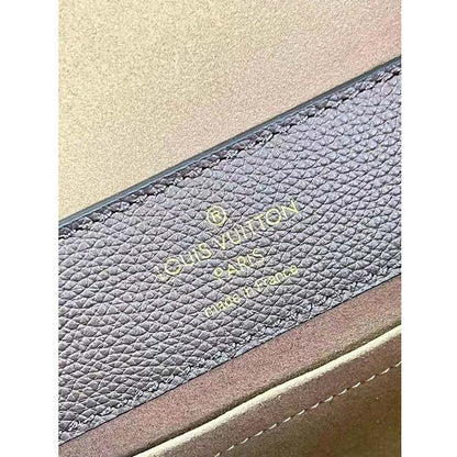 Louis Vuitton LV Unisex Lockme Ever BB Handbag Brown White Calfskin