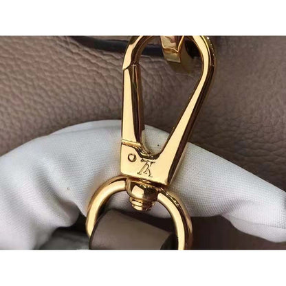 Louis Vuitton LV Women Lockme Ever MM Handbag Beige Soft Grained Calfskin